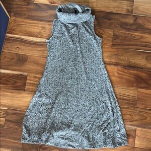 Cozy Gray Sleeveless Cowl Neck Dress